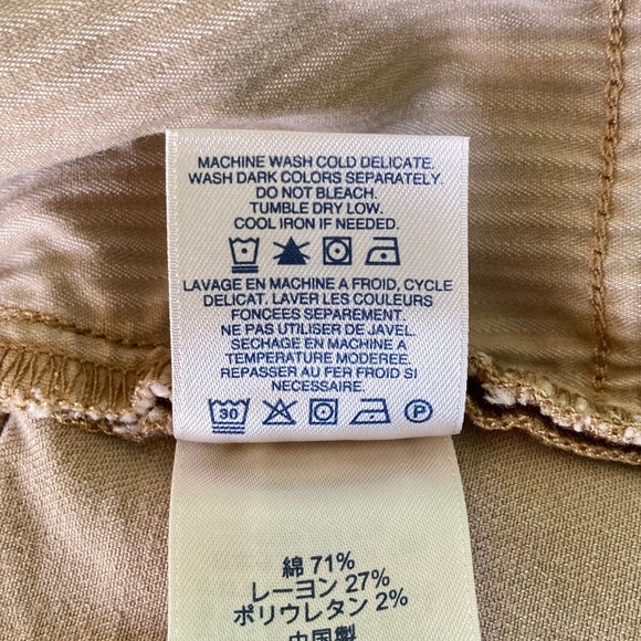 Women’s size 10 Lands’ End khaki high rise straight jeans in good condition - Picture 6 of 8